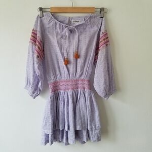 NELLYSTELLA Liliac Embroidered Texture Dress Size 8